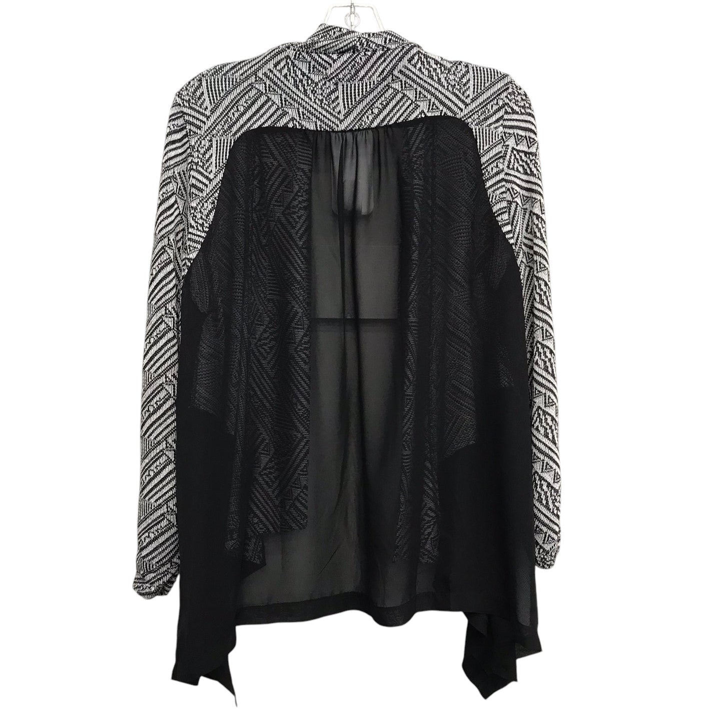 Cardigan By Peck And Peck In Black & White, Size:L