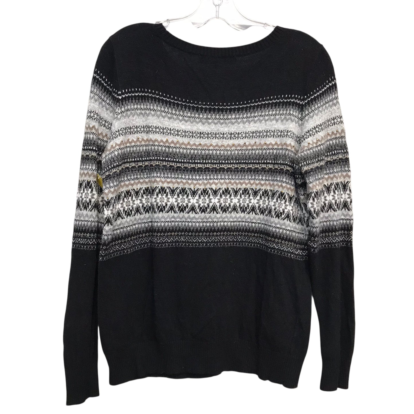 Sweater By Loft In Black & Grey, Size:M