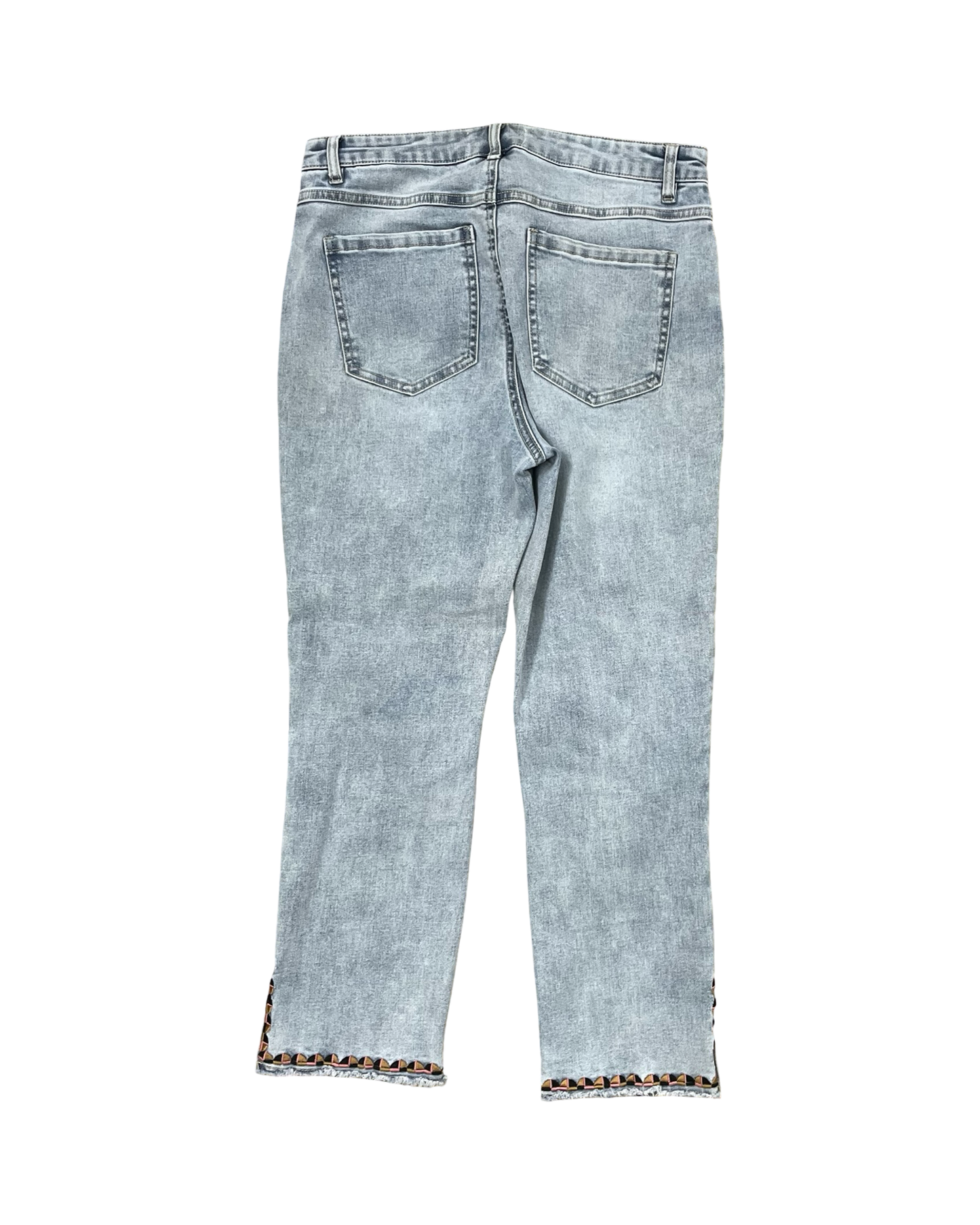 Jeans Skinny By Tribal In Blue Denim, Size:8