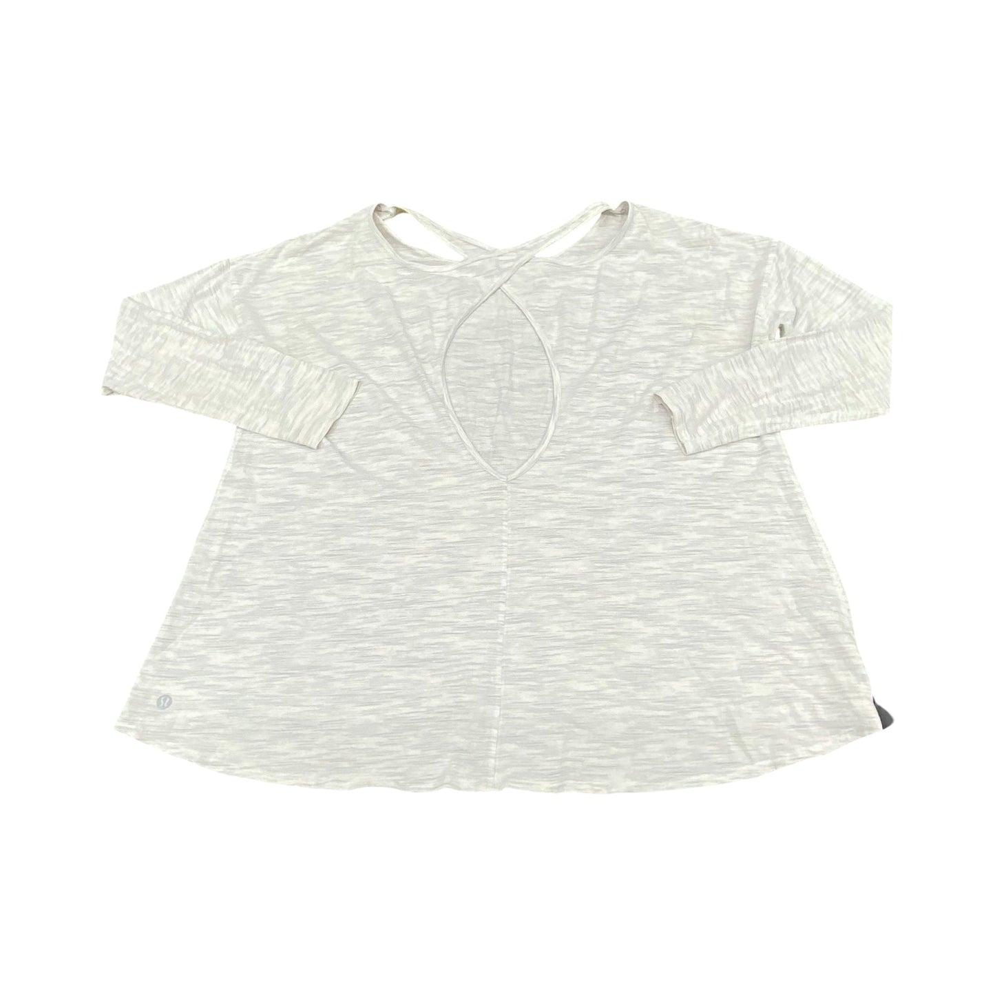 Athletic Top Ls Collar By Lululemon In White, Size:12