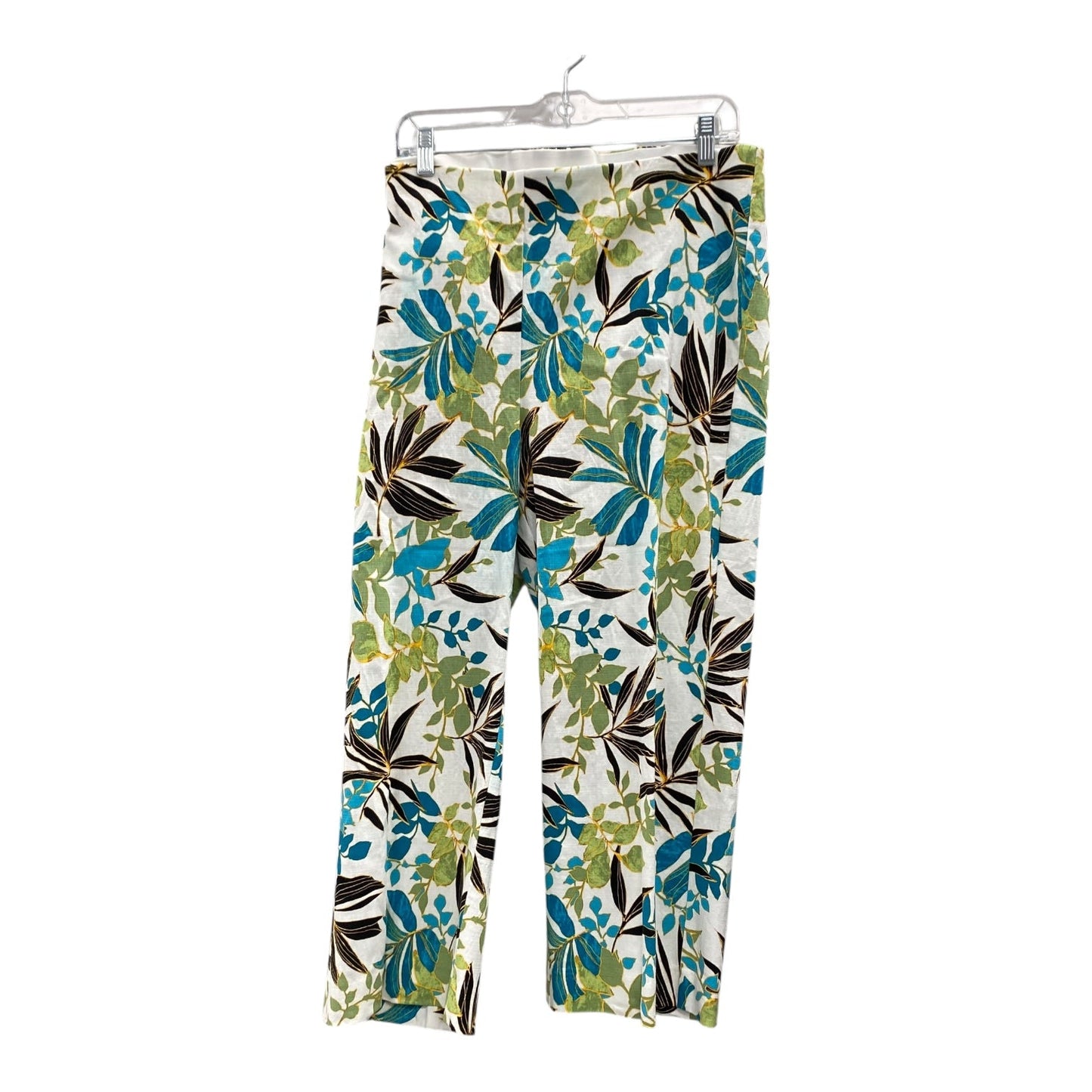 Pants Cropped By Chicos In Blue & Green, Size:18