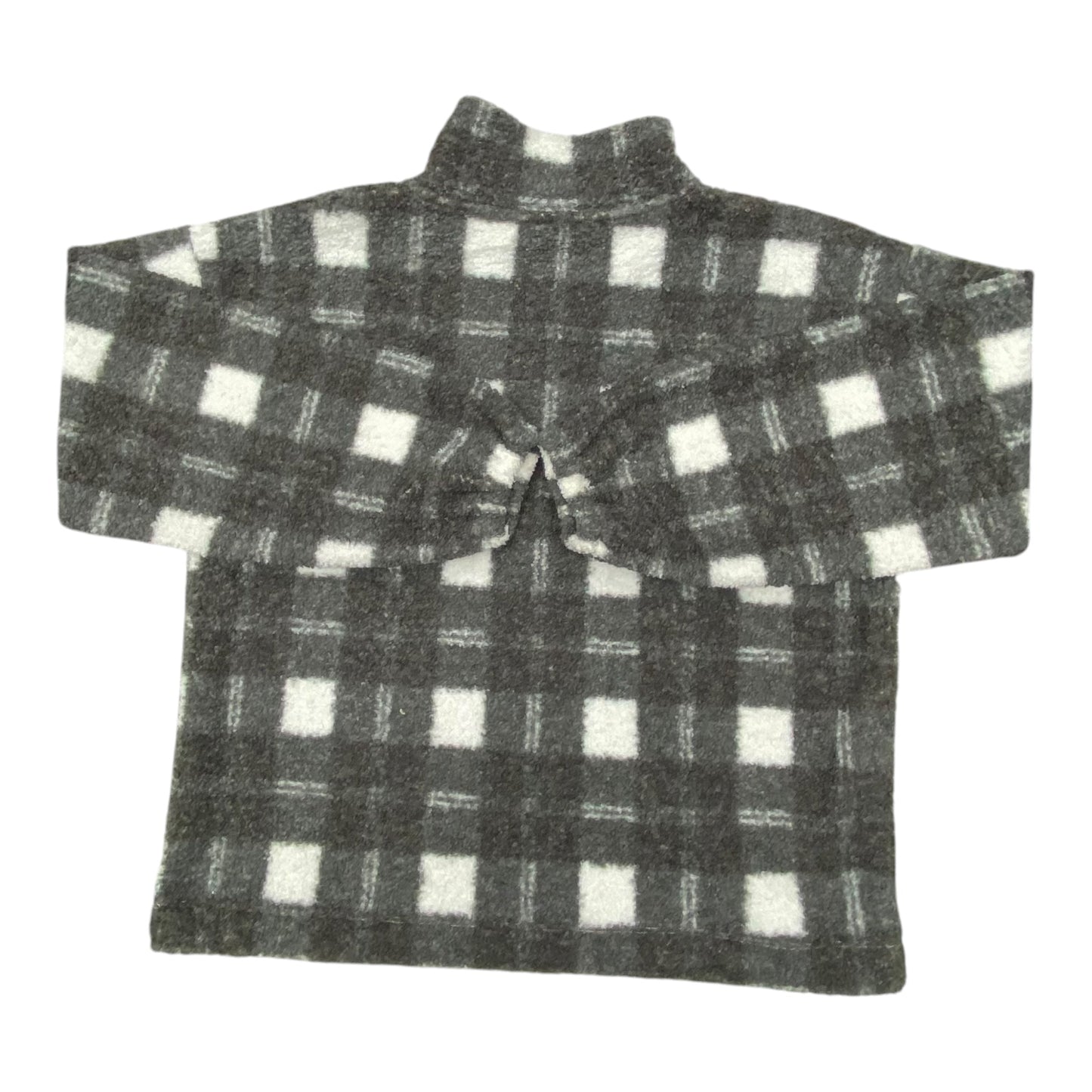 Jacket Faux Fur & Sherpa By Loft In Grey & White, Size:L