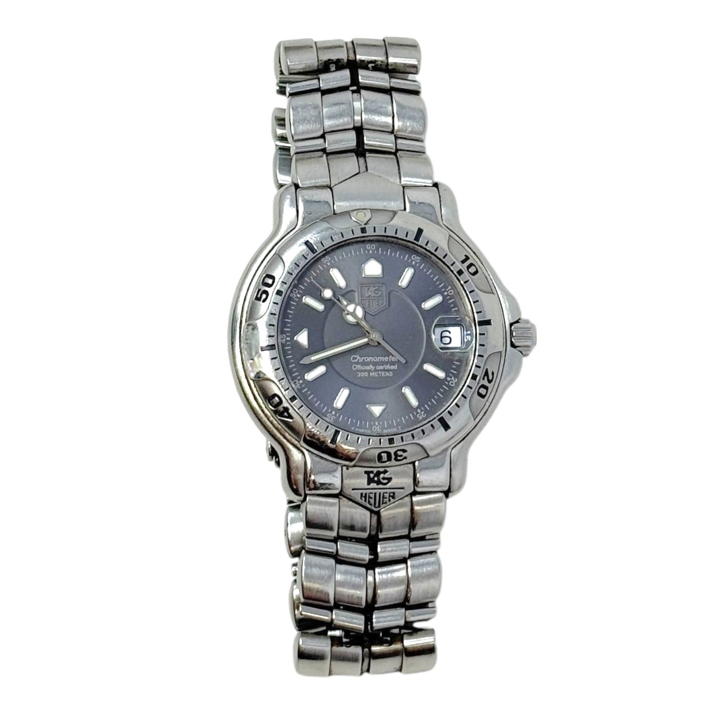 Professional 6000 Quartz Chronometer Stainless Steel Midsize Men's Watch WH5112.BA0675 With Pearlescent Gray Face Designer By Tag Heuer