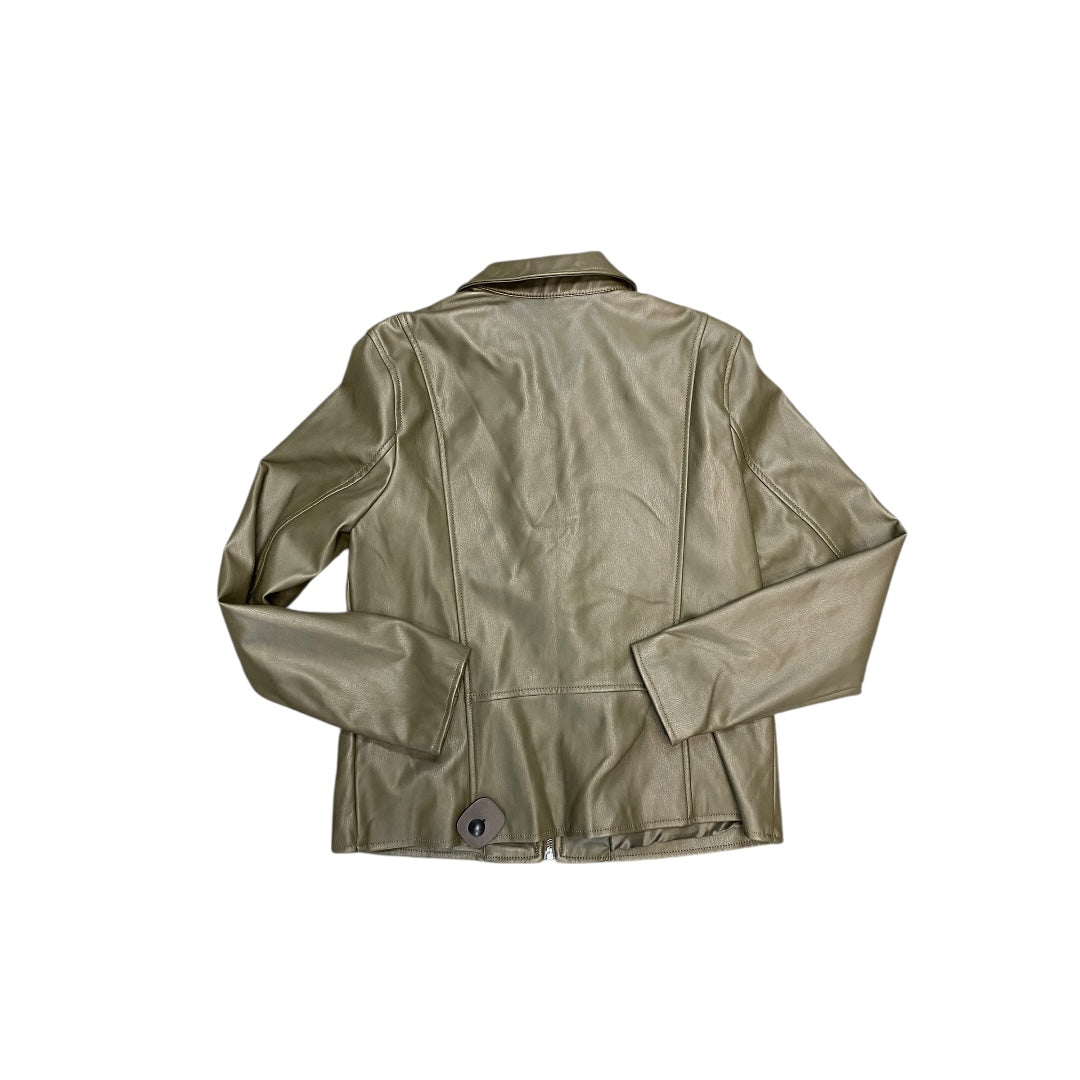 Jacket Moto By Apt 9 In Green, Size:M