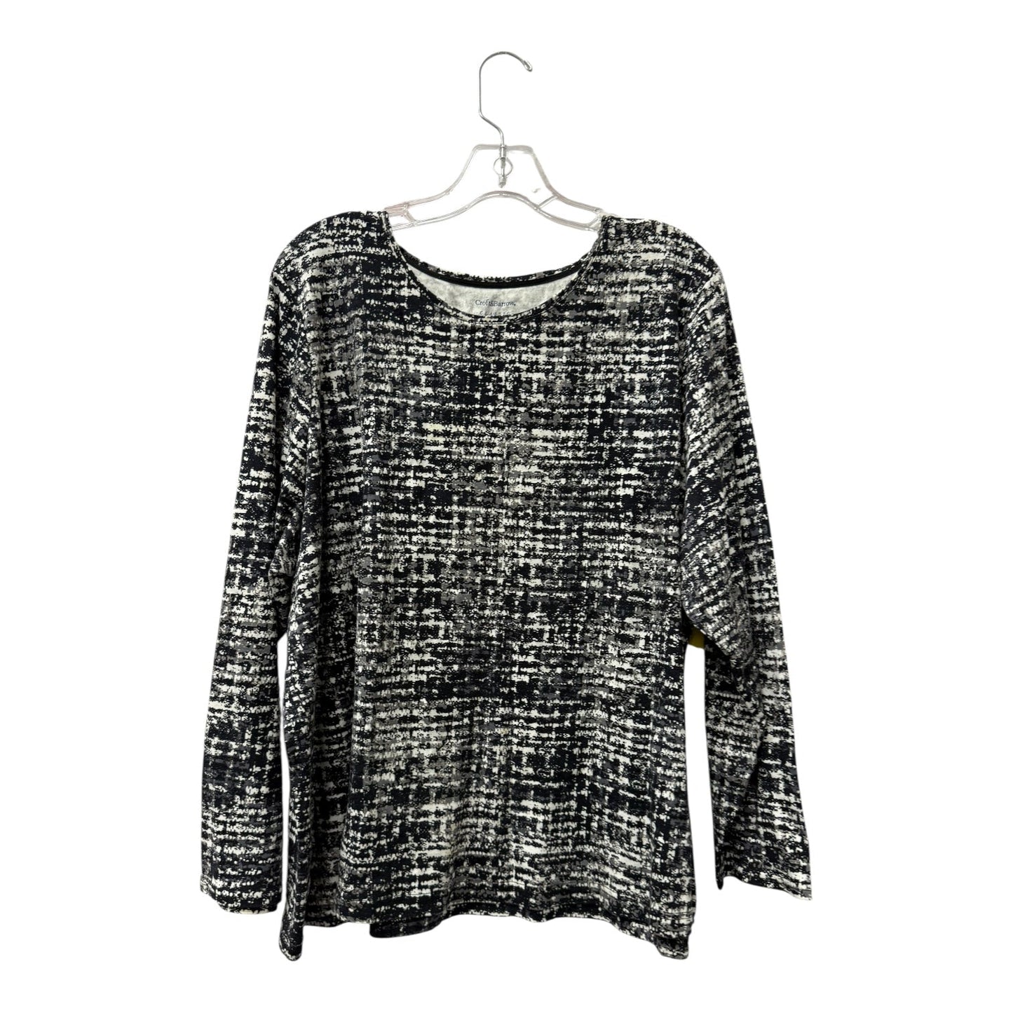 Top Ls By Croft And Barrow In Black, Size:3X