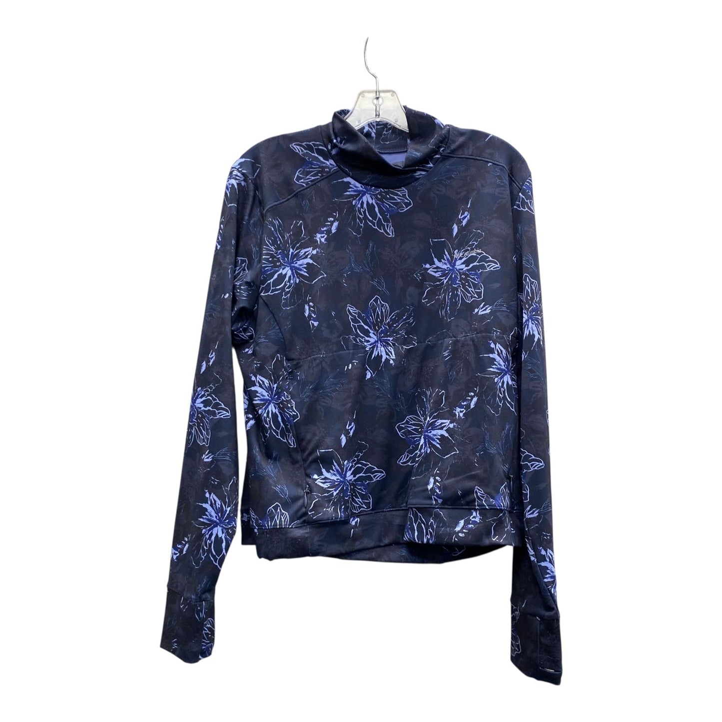 Athletic Top Ls Collar By Columbia In Navy, Size:Xl