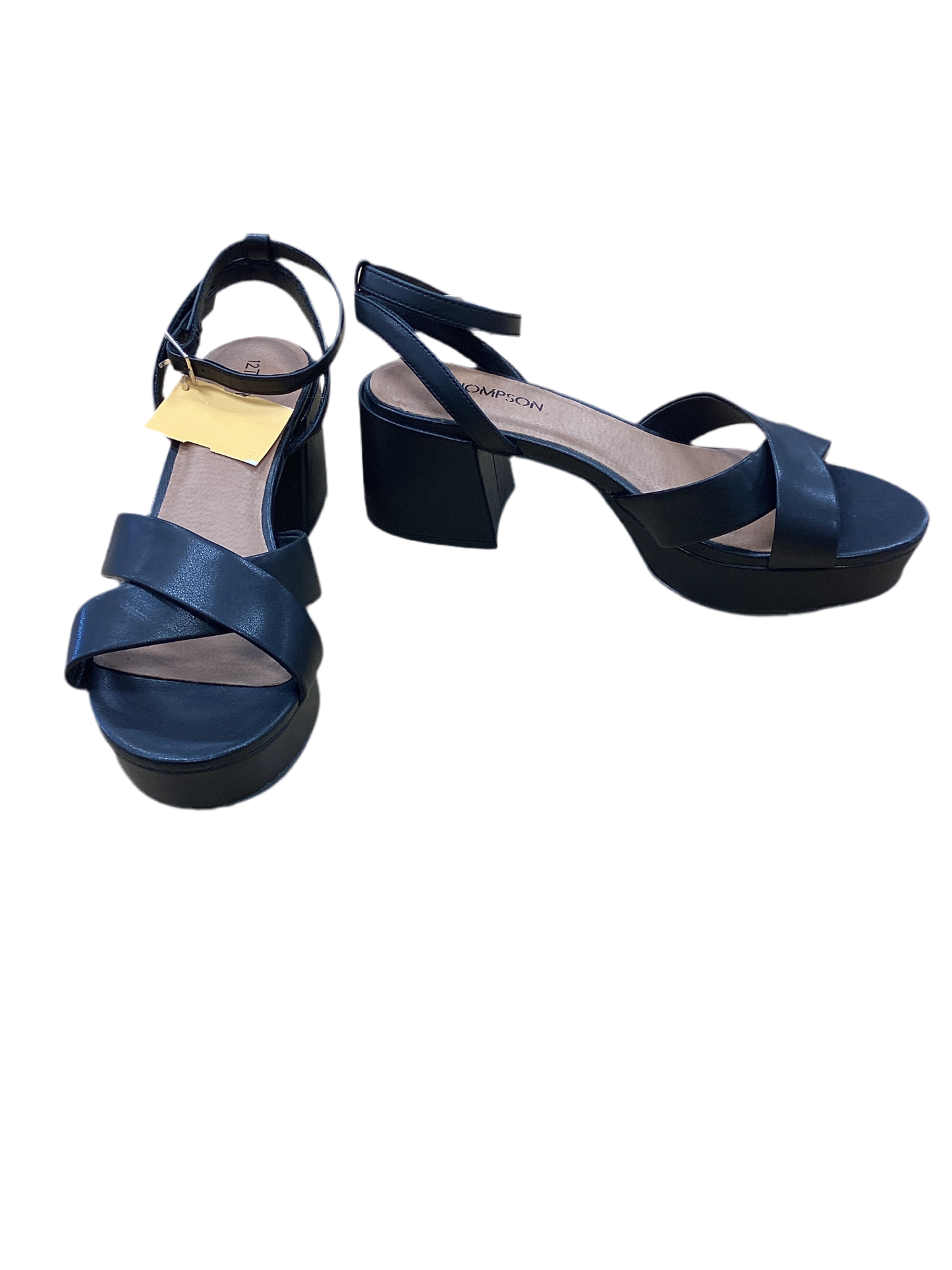 Sandals Heels Block By Cmc In Black, Size:8.5