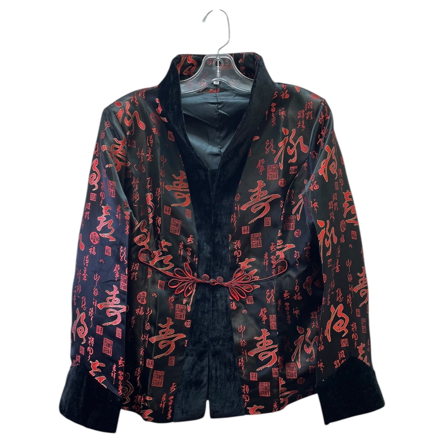 Blazer By Clothes Mentor In Black & Red, Size:M