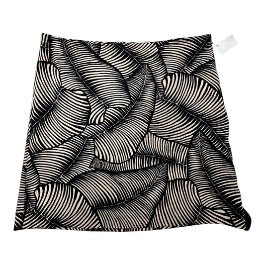 Skirt Midi By Ann Taylor In Black & Cream, Size:12