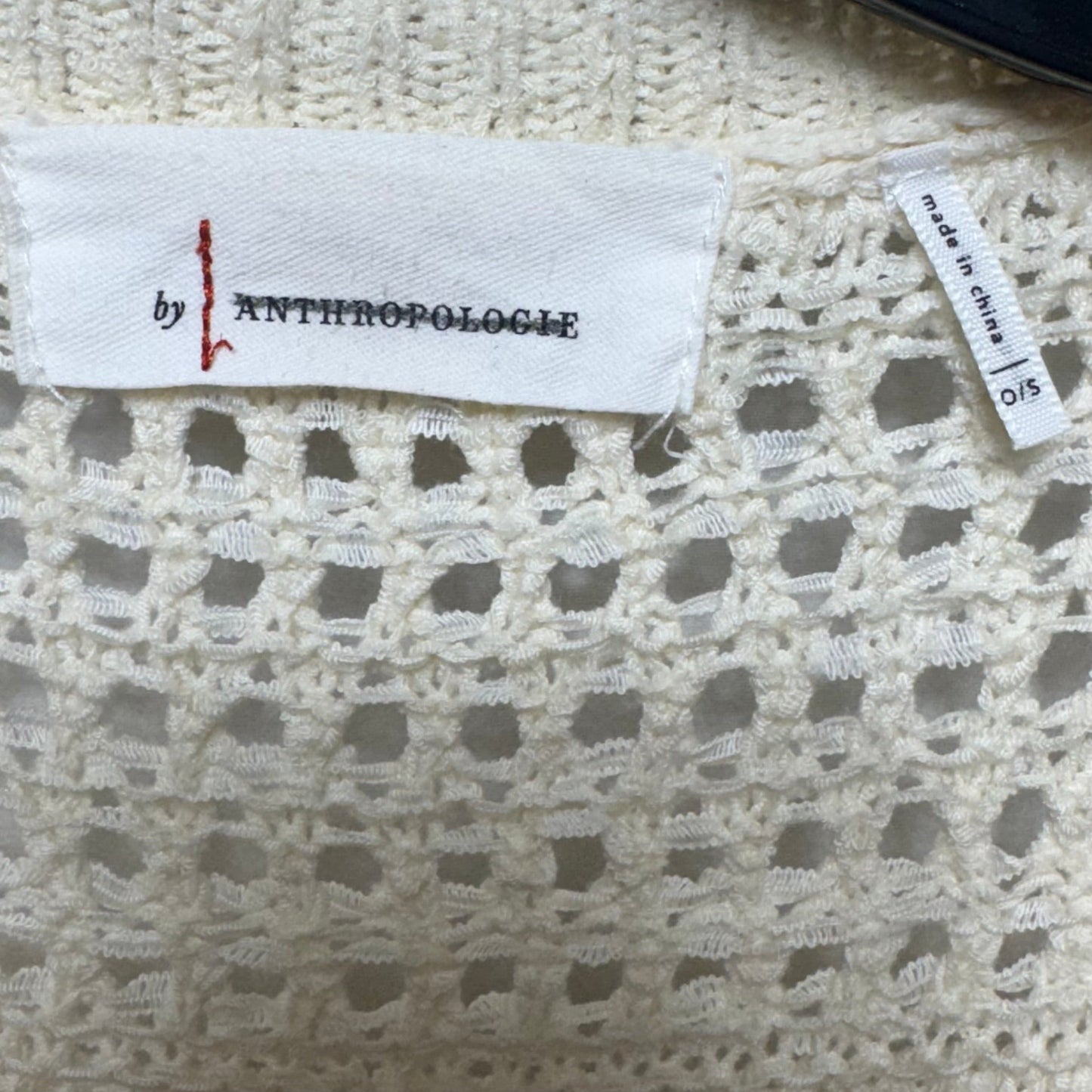Sweater Cardigan By Anthropologie In Cream, Size: Osfm