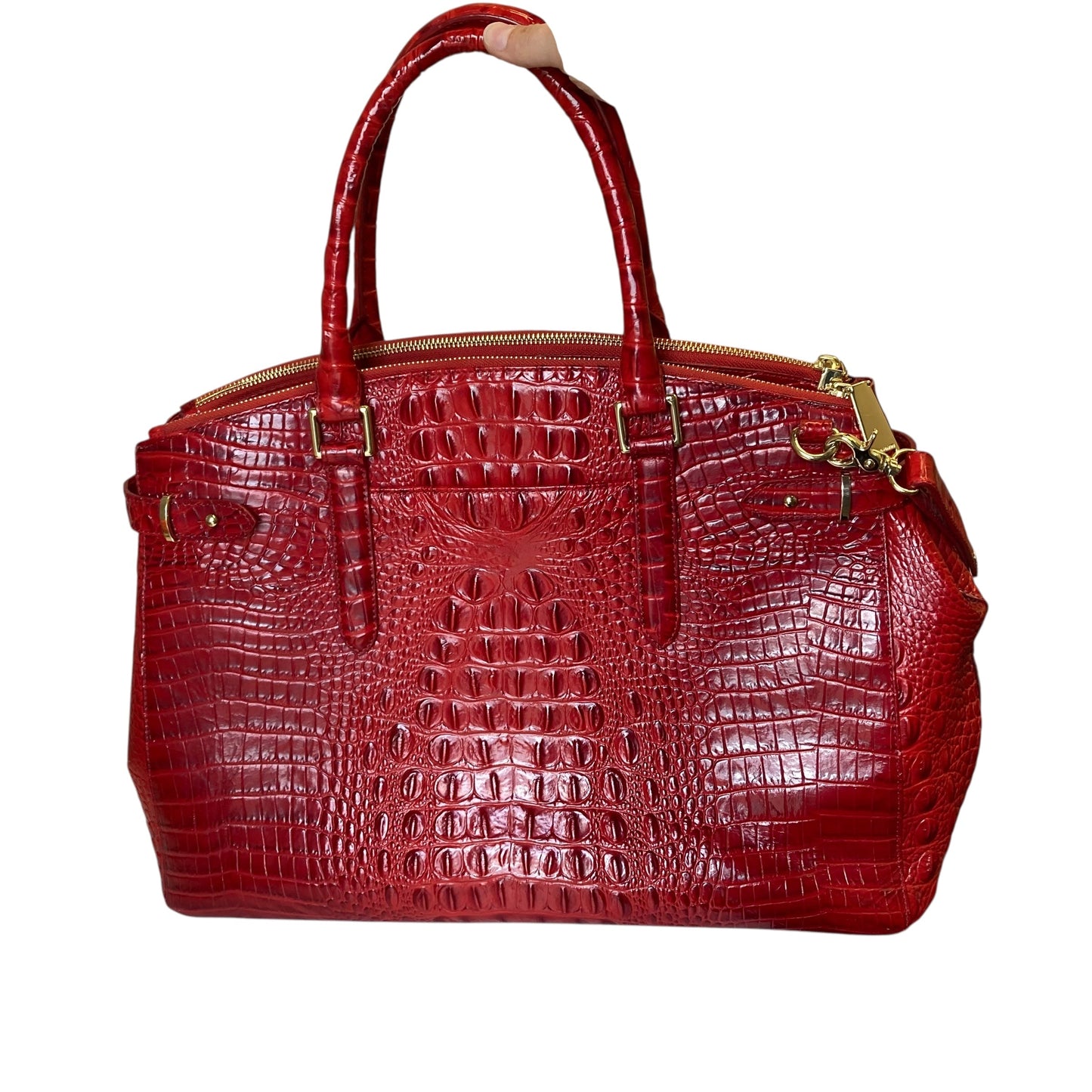 Handbag Designer By Brahmin In Red, Size:Large