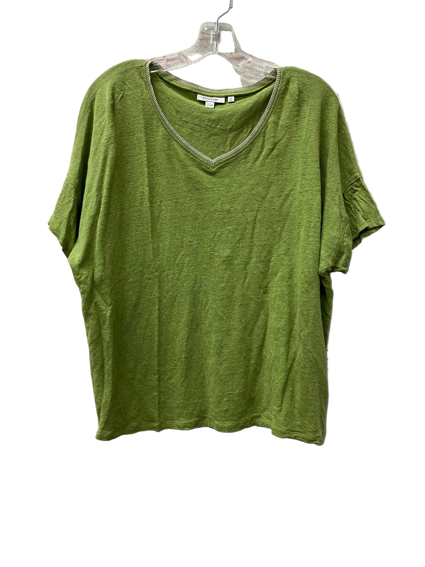 Top Ss By Chicos In Green, Size:Xl