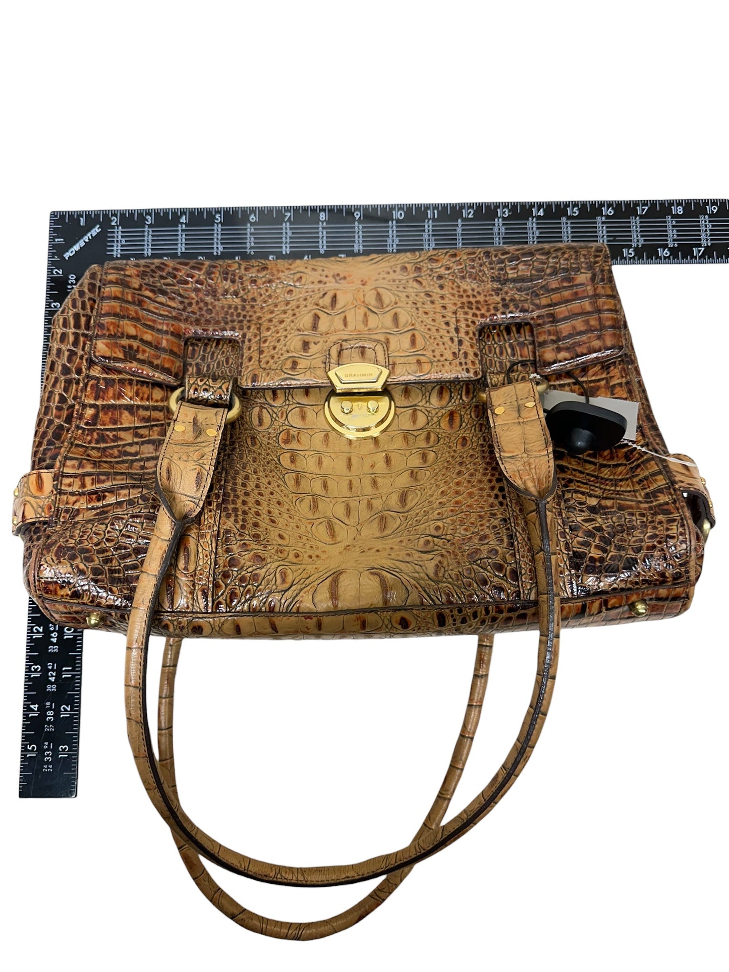 Handbag Designer By Brahmin In Brown, Size:Large