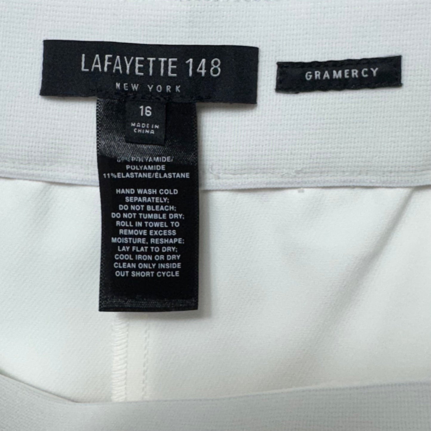 Gramercy Pants Designer By Lafayette 148 In White, Size: 16
