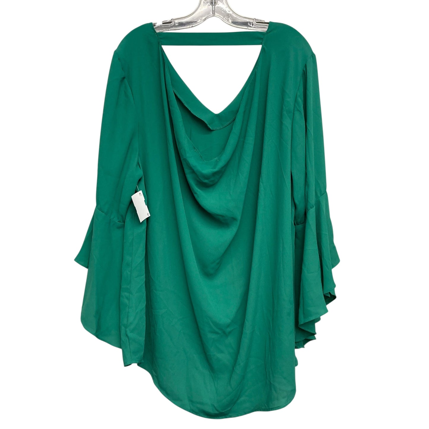 Top Ls Basic By Ny Collection In Green, Size:3X