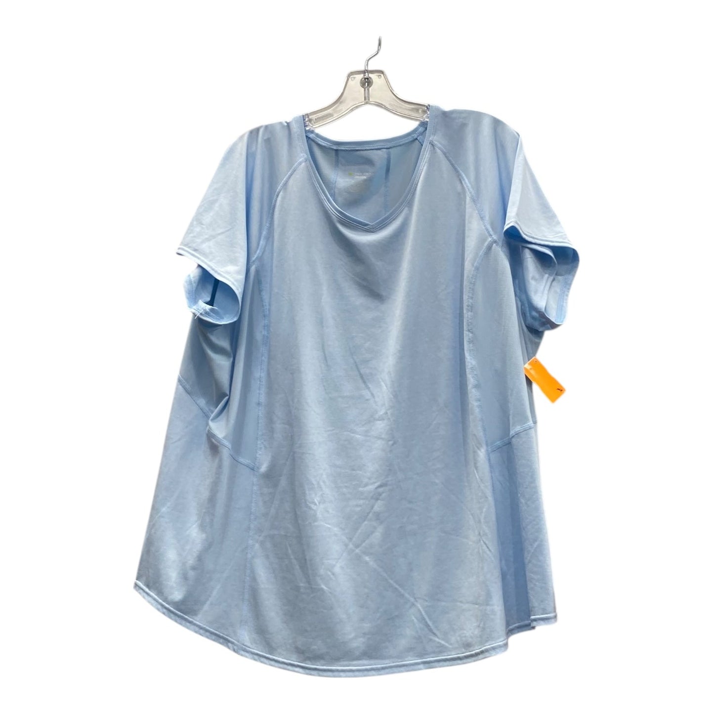Athletic Top Ss By Tek Gear In Blue, Size:2X