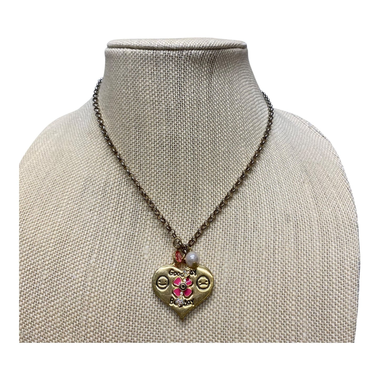 Necklace Pendant By Betsey Johnson In Gold