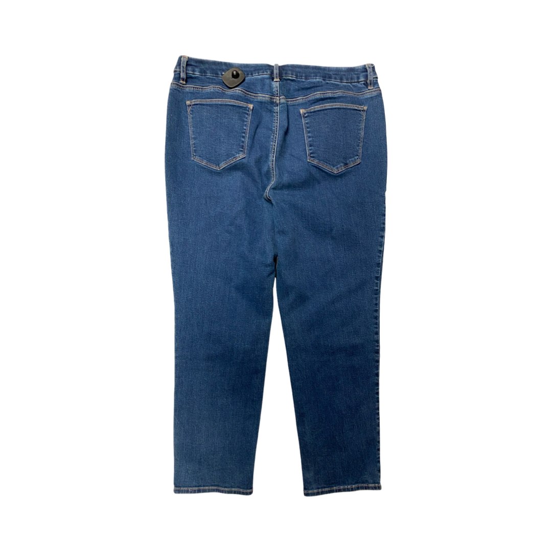 Jeans Straight By Chicos In Blue Denim, Size:14