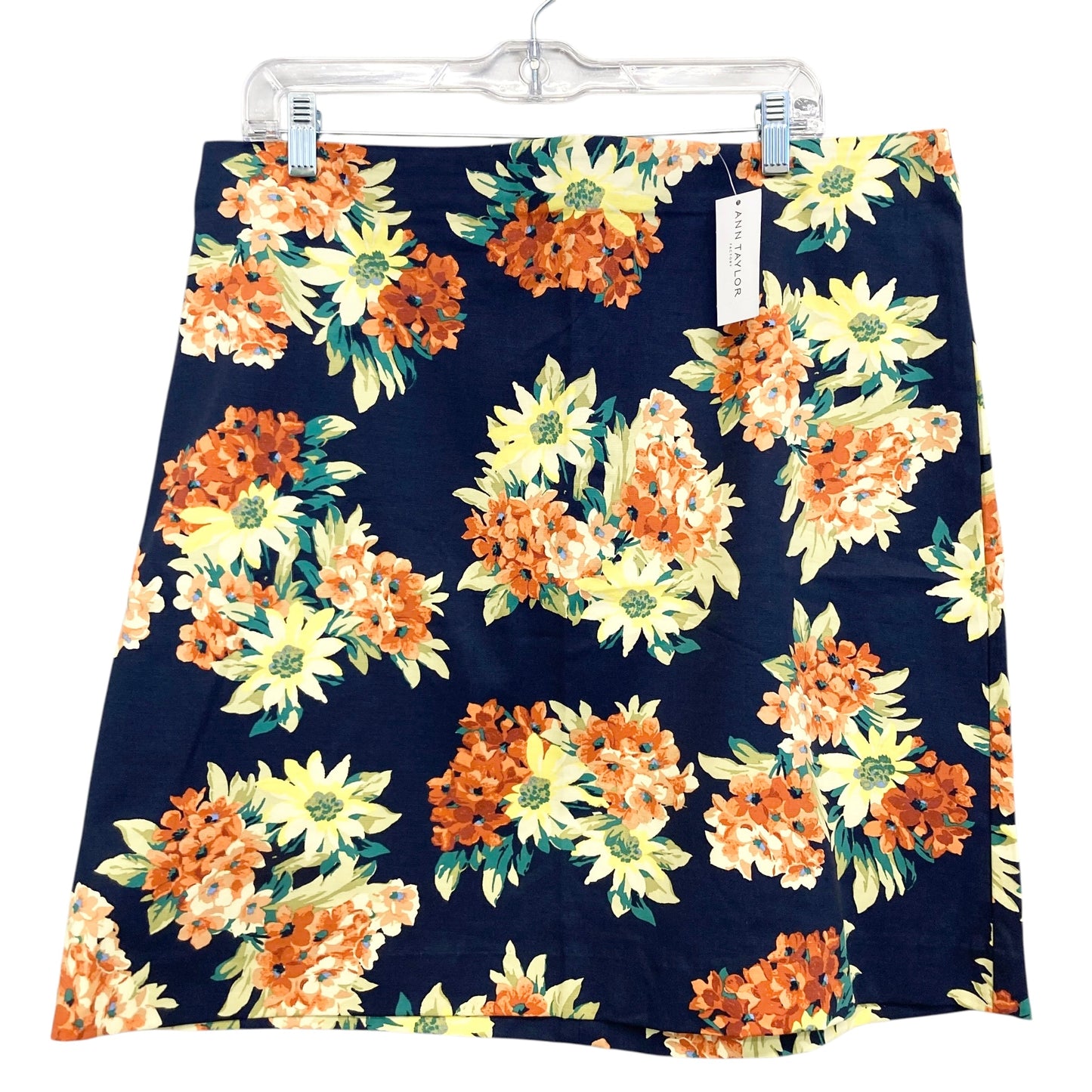 Skirt Mini & Short By Ann Taylor In Blue & Yellow, Size:14