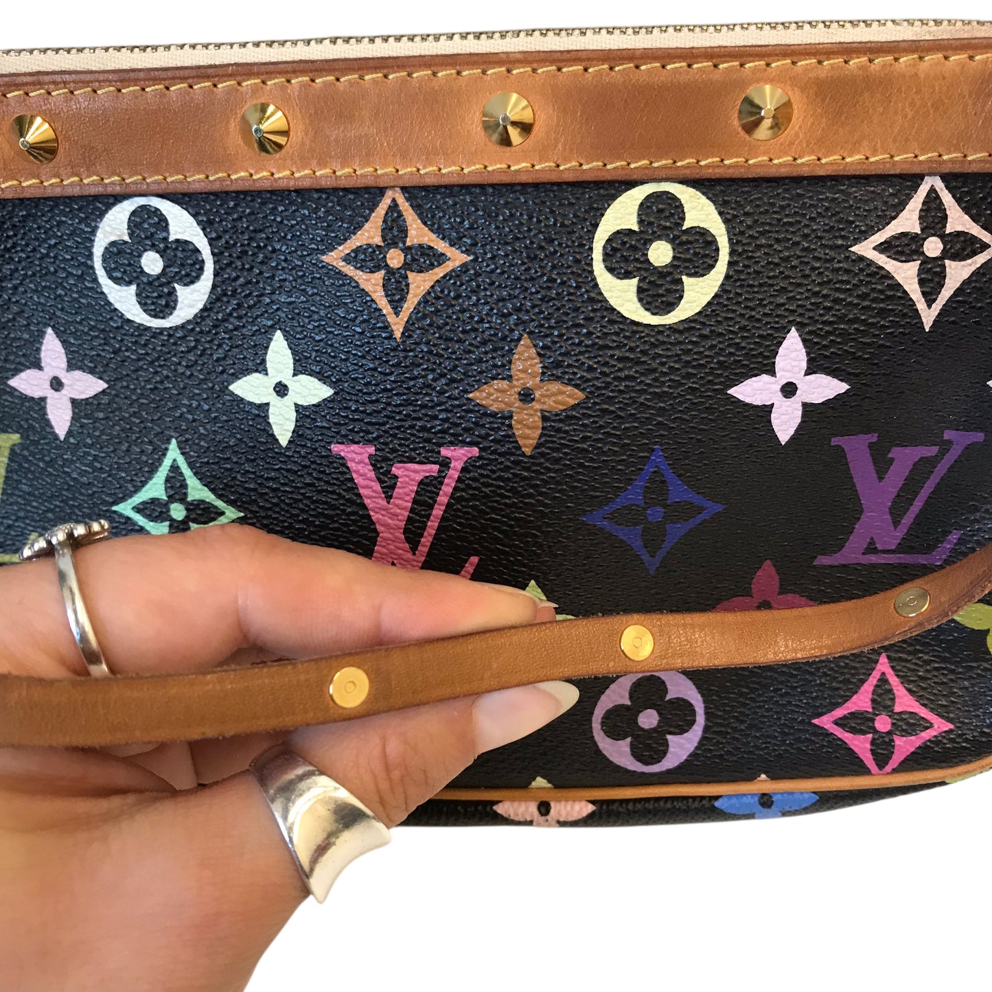 Handbag Luxury Designer By Louis Vuitton In Multi, Size:Small