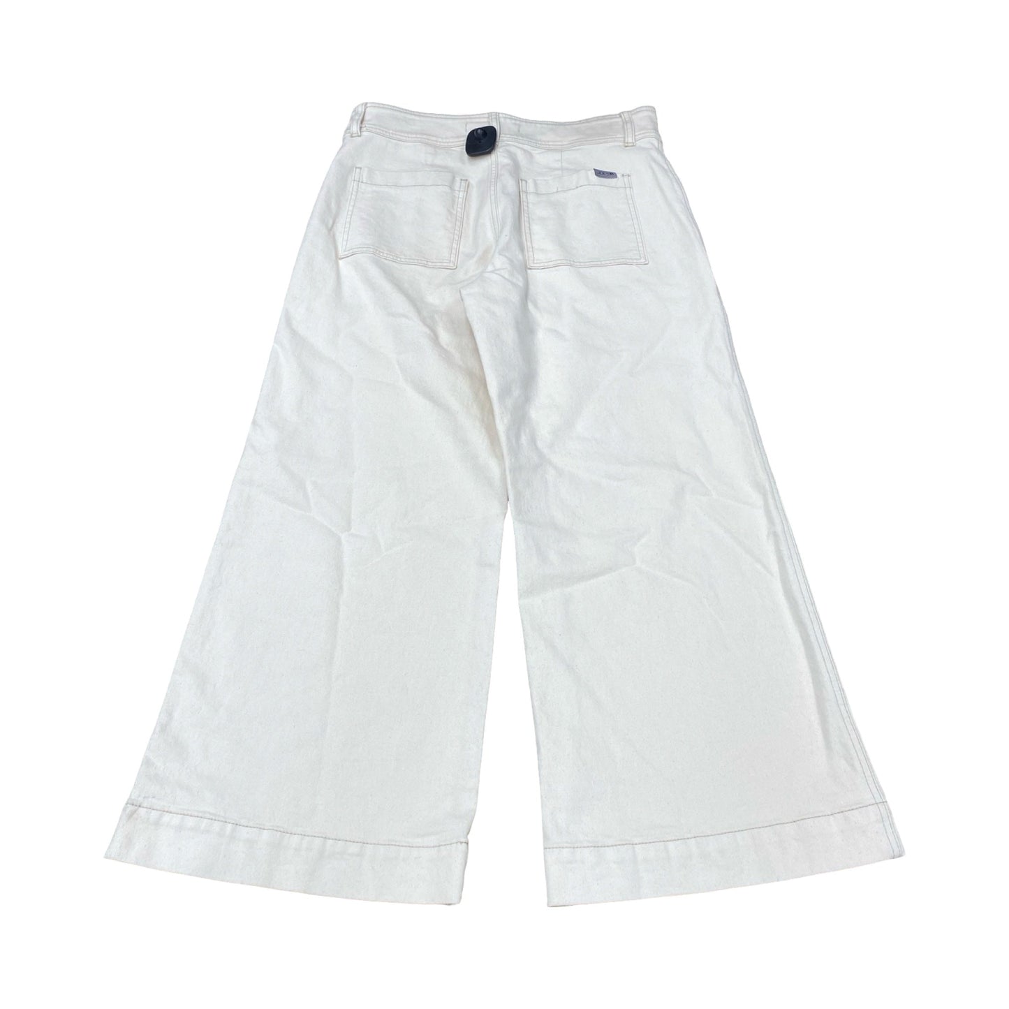 Jeans Wide Leg By Joes Jeans In Cream Denim, Size:12