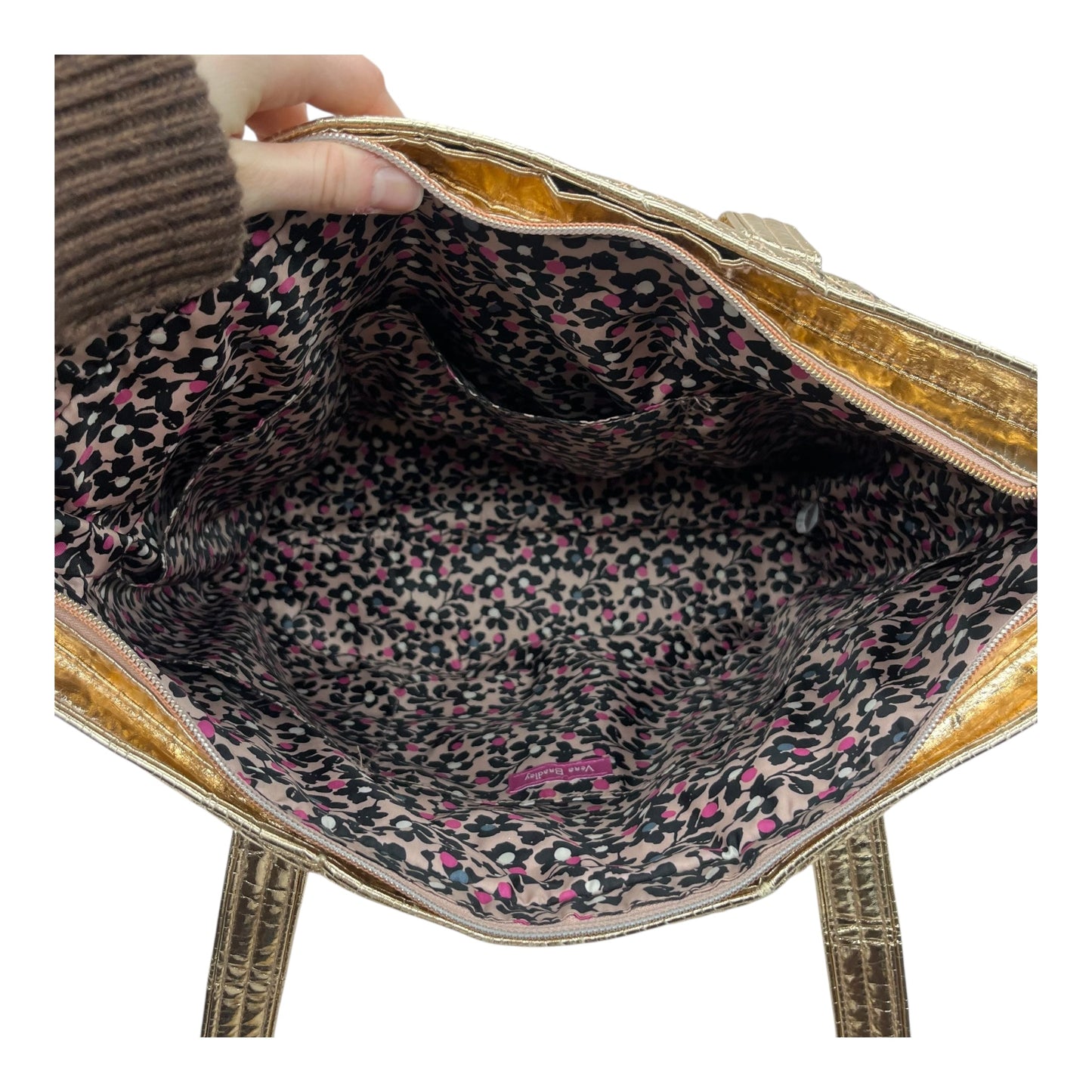 Handbag By Vera Bradley In Rose Gold, Size:Large