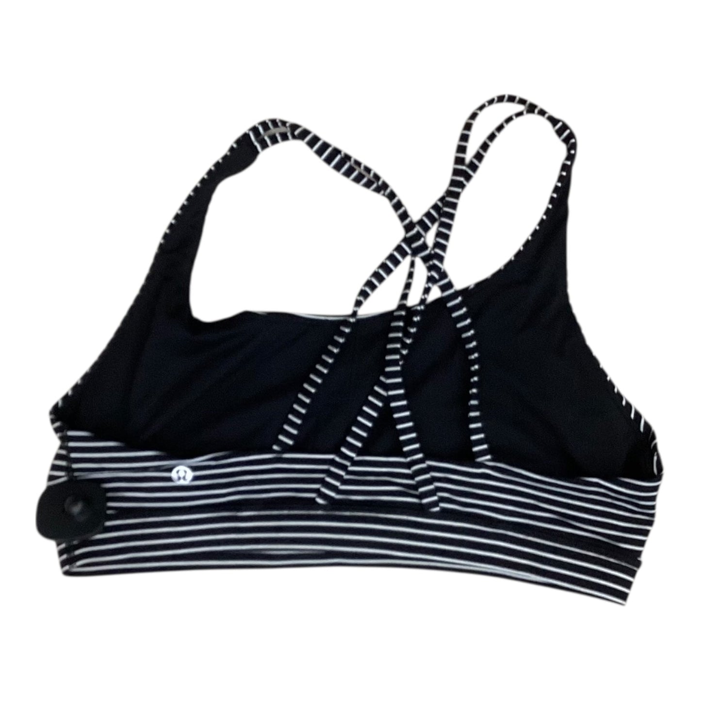 Athletic Bra By Lululemon In Black & White, Size:L