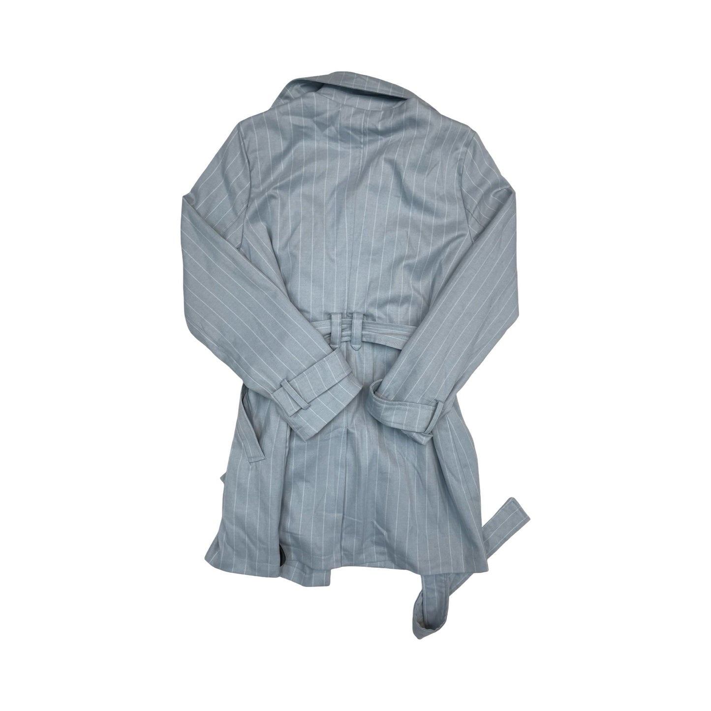 Coat Trench Coat By Bagatelle In Blue & White, Size:M