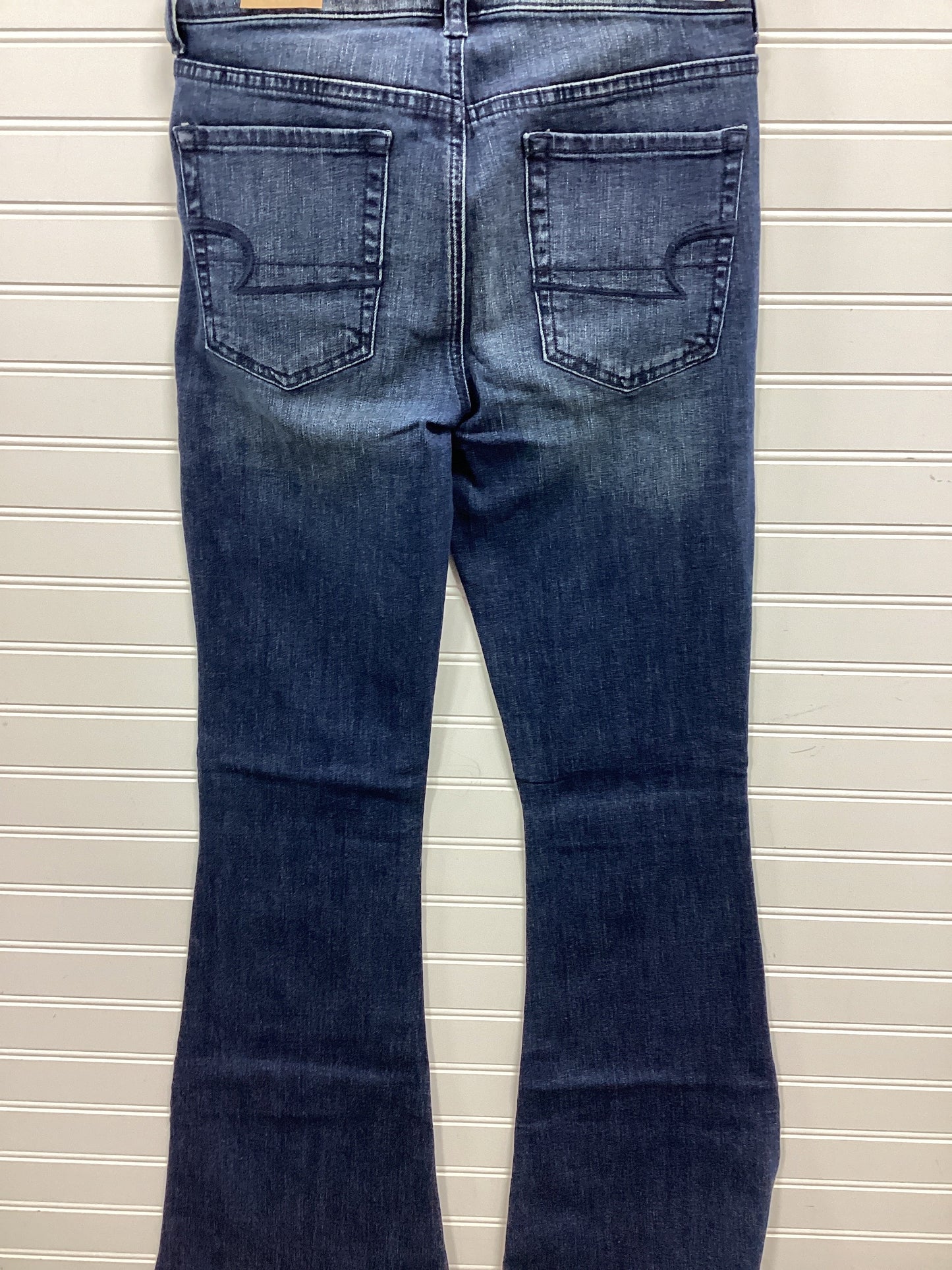 Jeans Flared By American Eagle In Blue Denim, Size:4
