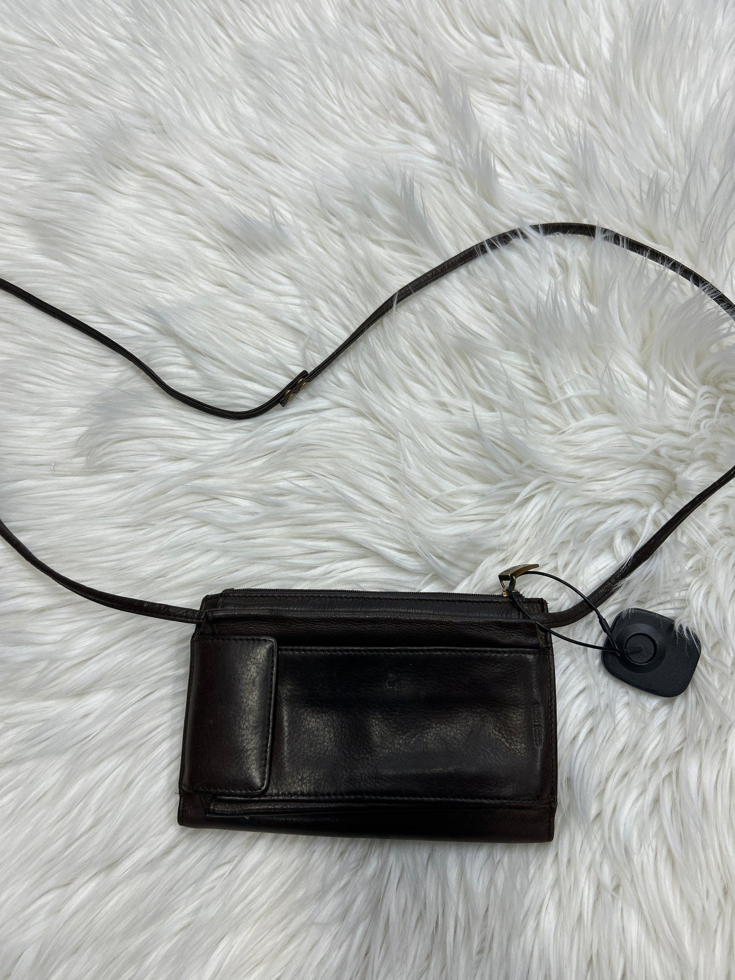 Handbag Leather By Fossil In Brown, Size:Small