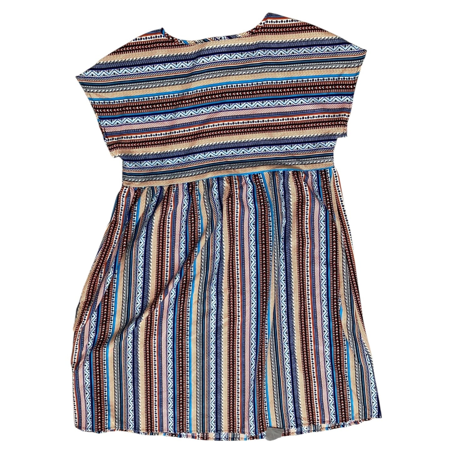 Dress Casual Short By Clothes Mentor In Blue & Orange, Size:S