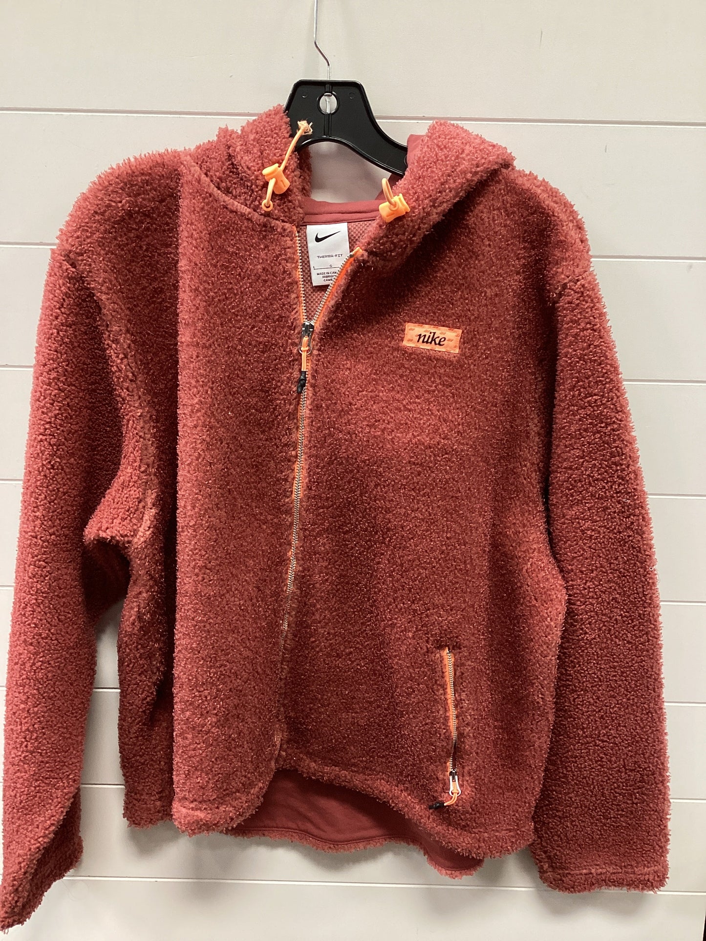 Athletic Top Ls Hoodie By Nike Apparel In Red, Size:L