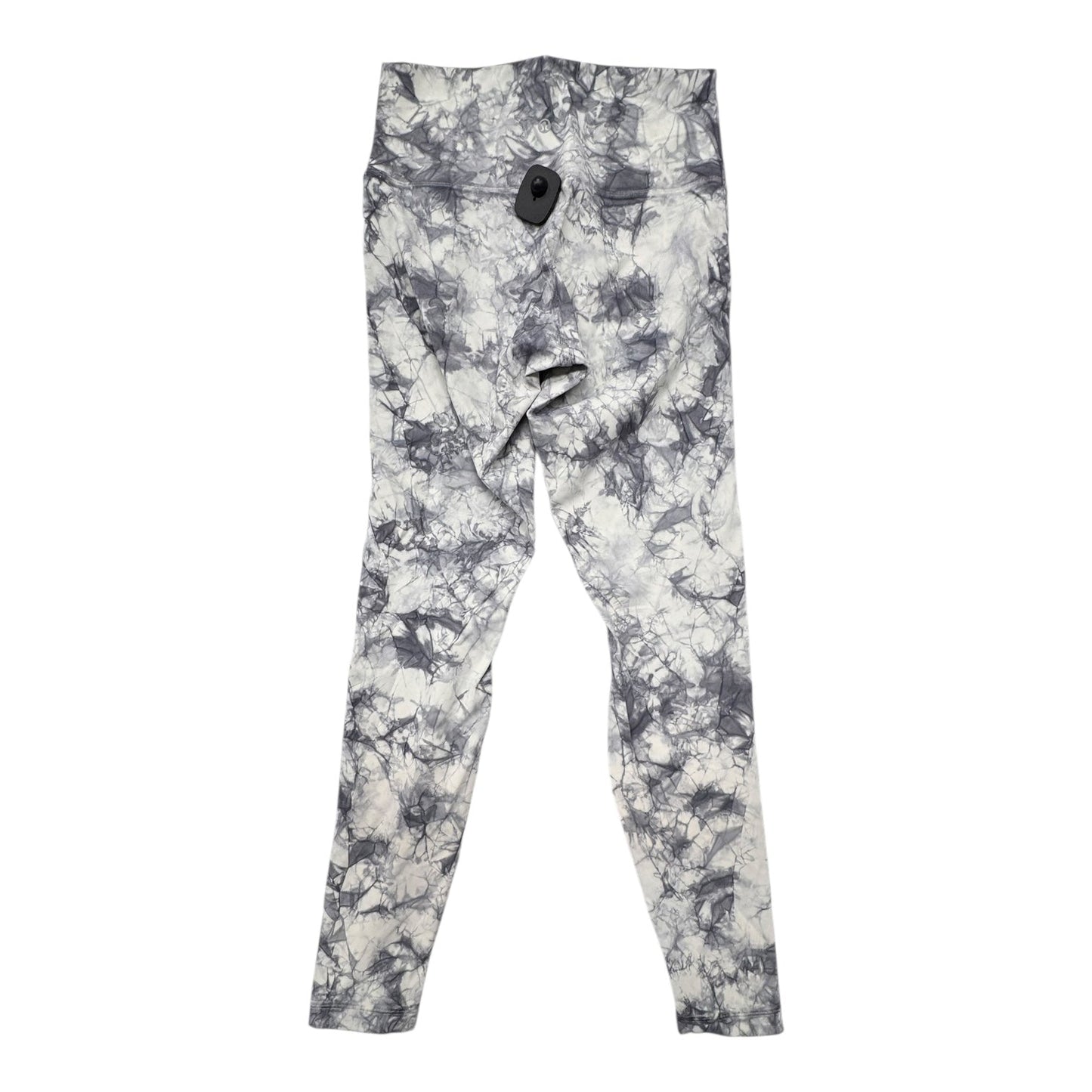 Athletic Leggings By Lululemon In Grey & White, Size:8
