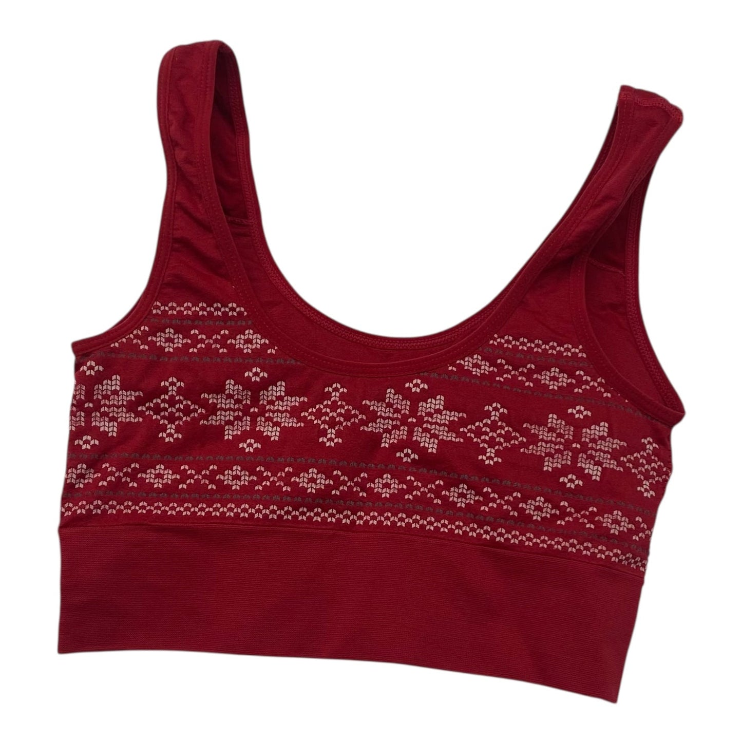 Athletic Bra By Lucky Brand In Red & White, Size:M