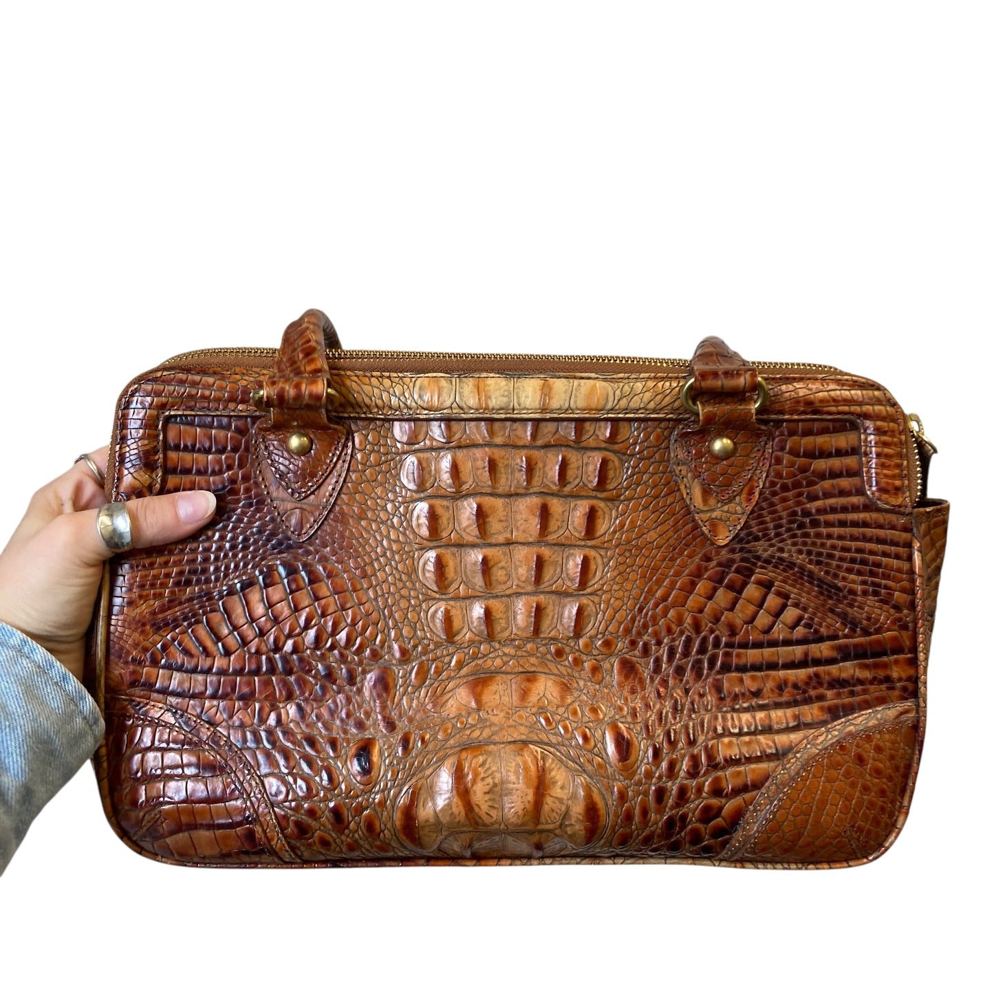 Handbag Designer By Brahmin In Tan, Size:Medium