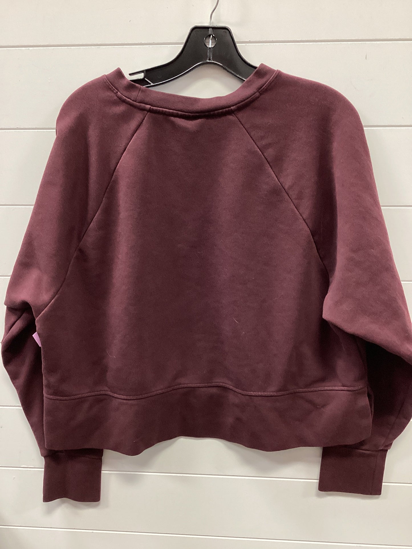 Athletic Top Ls Crewneck By Nike Apparel In Maroon, Size:M