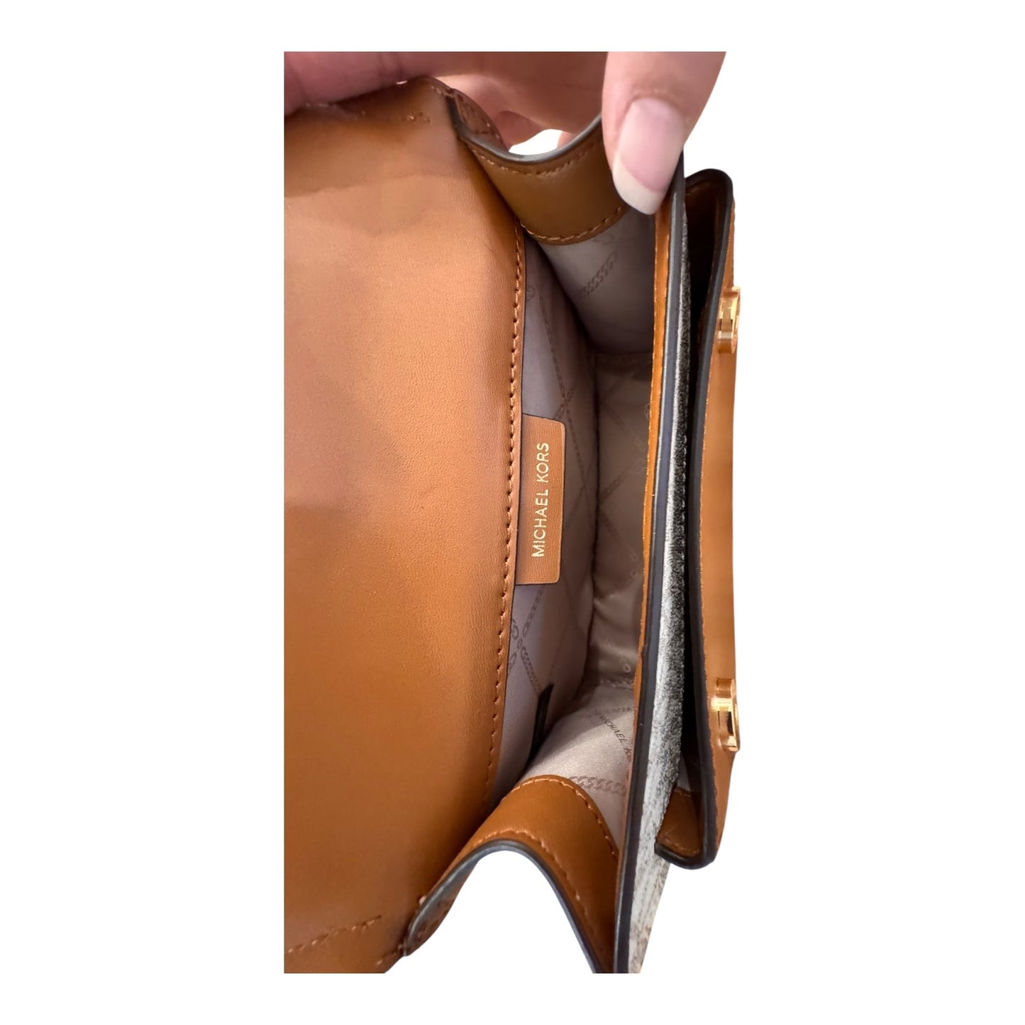 Handbag Designer By Michael Kors In Brown, Size:Small