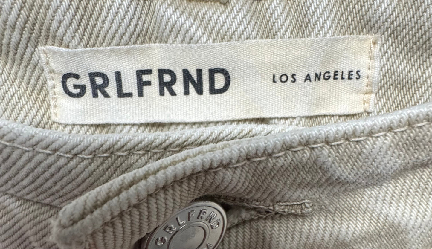 Jeans Wide Leg By Grlfrnd In Cream, Size: 6