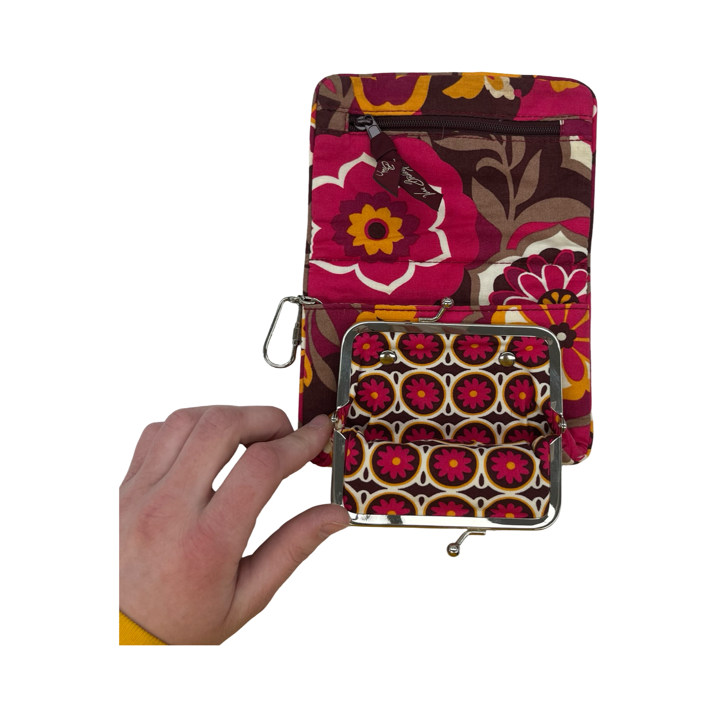Wallet By Vera Bradley In Brown & Pink, Size:Small