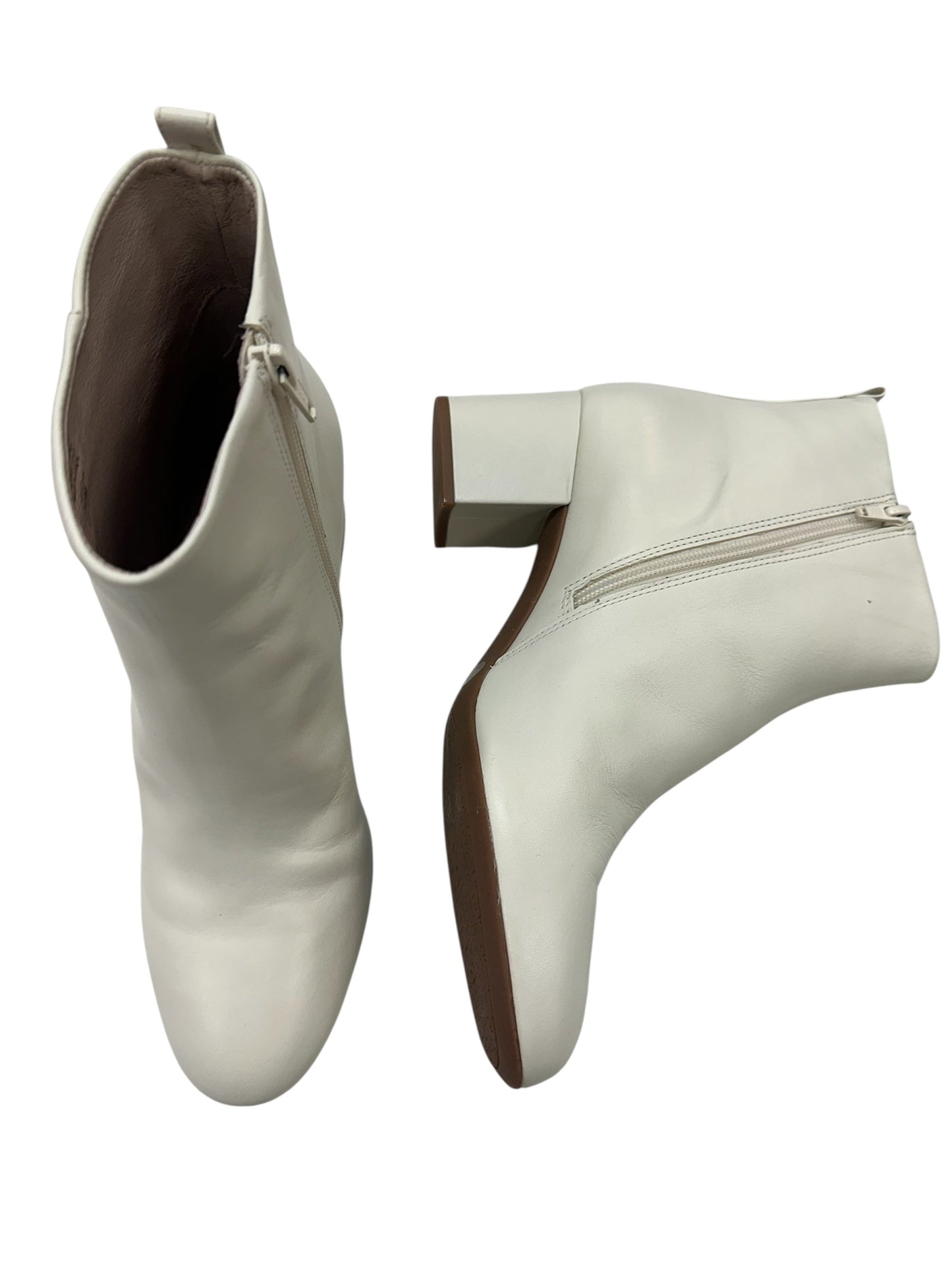 Boots Ankle Heels By Gianni Bini In Cream, Size:10
