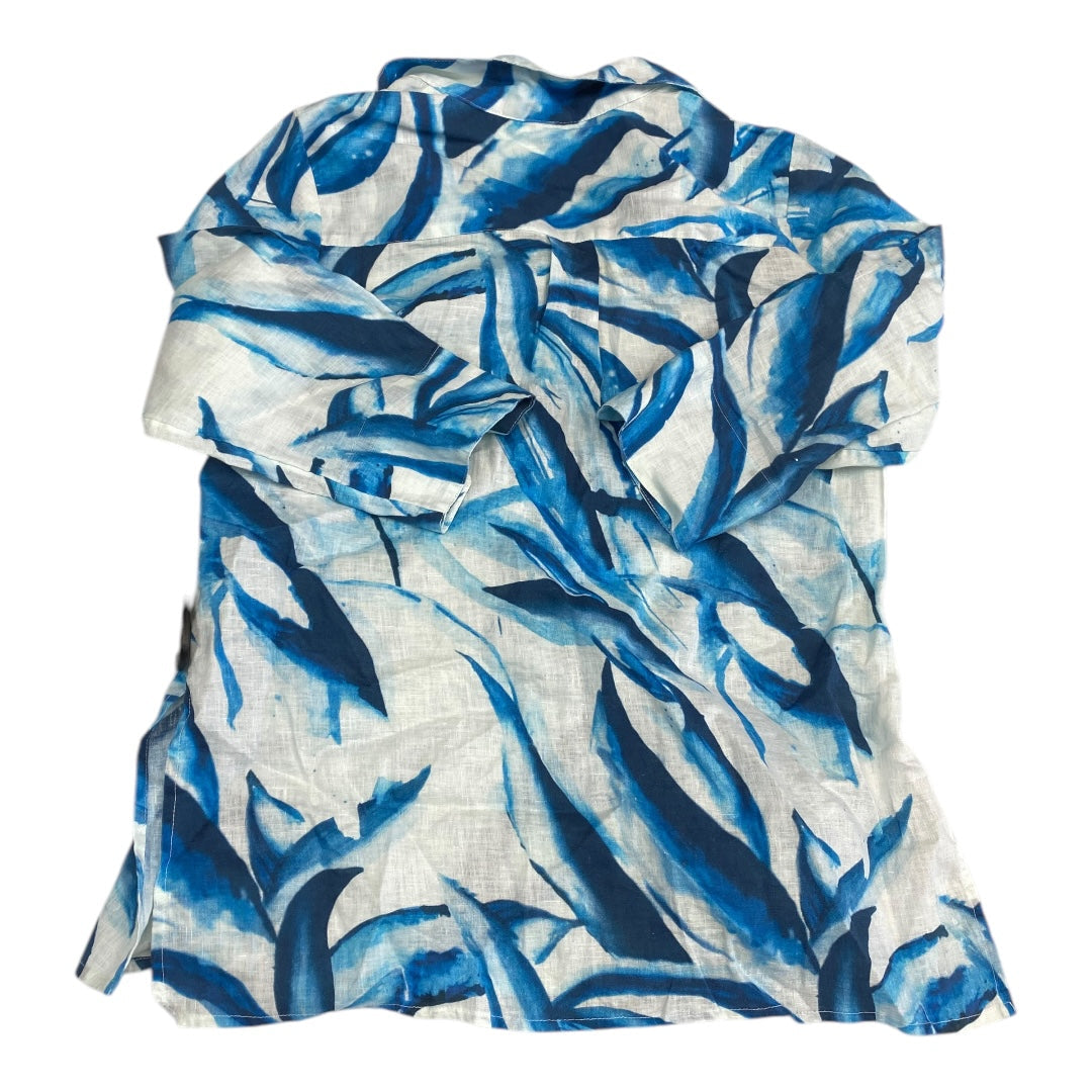 Top 3/4 Sleeve By Chicos In Blue, Size:8P