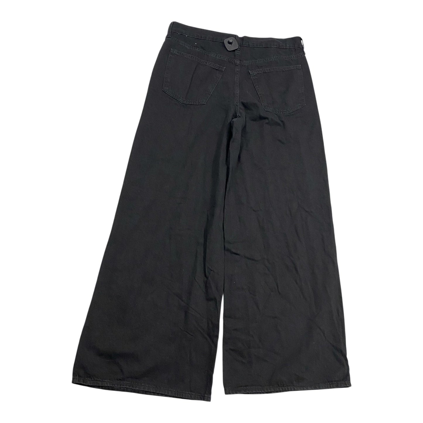 Jeans Wide Leg By Universal Thread In Black Denim, Size:12