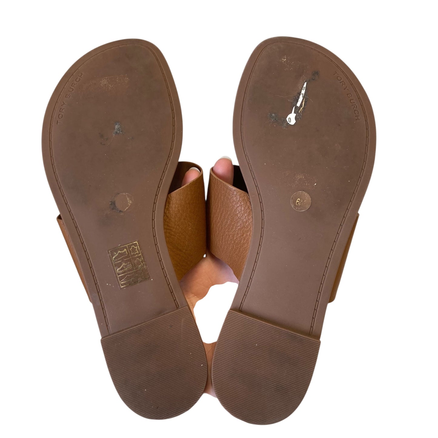 Sandals Designer By Tory Burch In Brown, Size:6