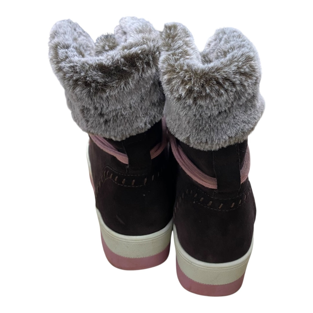 Boots Snow By Cmc In Brown & Pink, Size:9