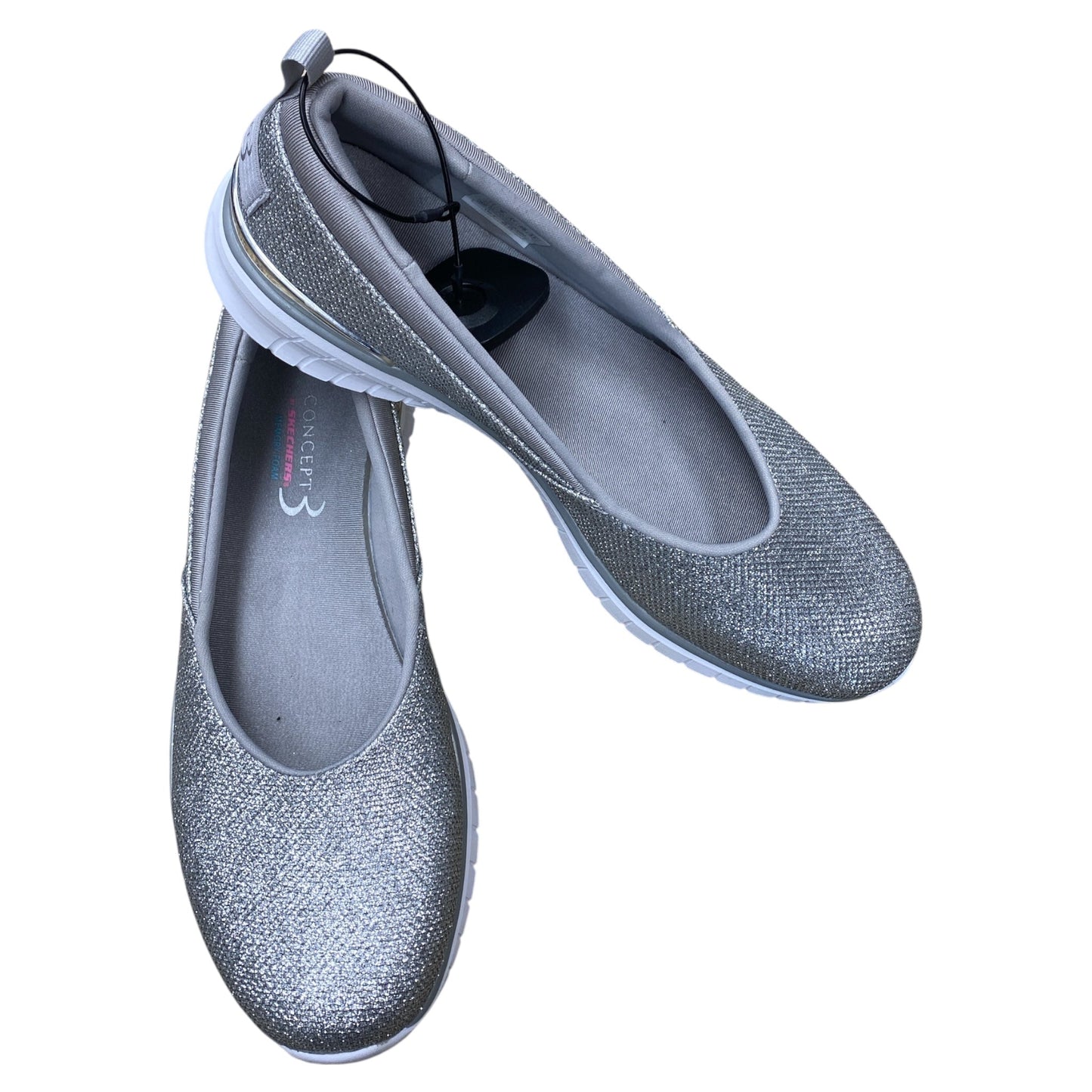 Shoes Flats By Skechers In Silver, Size:11