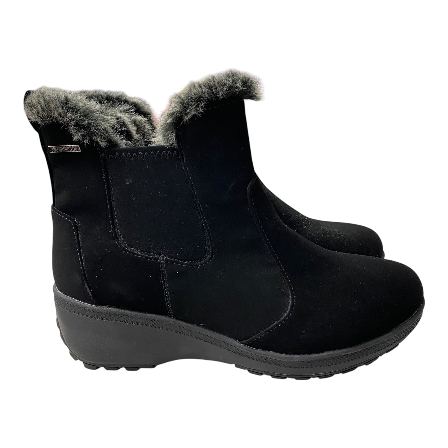 BOOTS ANKLE FLATS by KHOMBU In BLACK, Size: 9