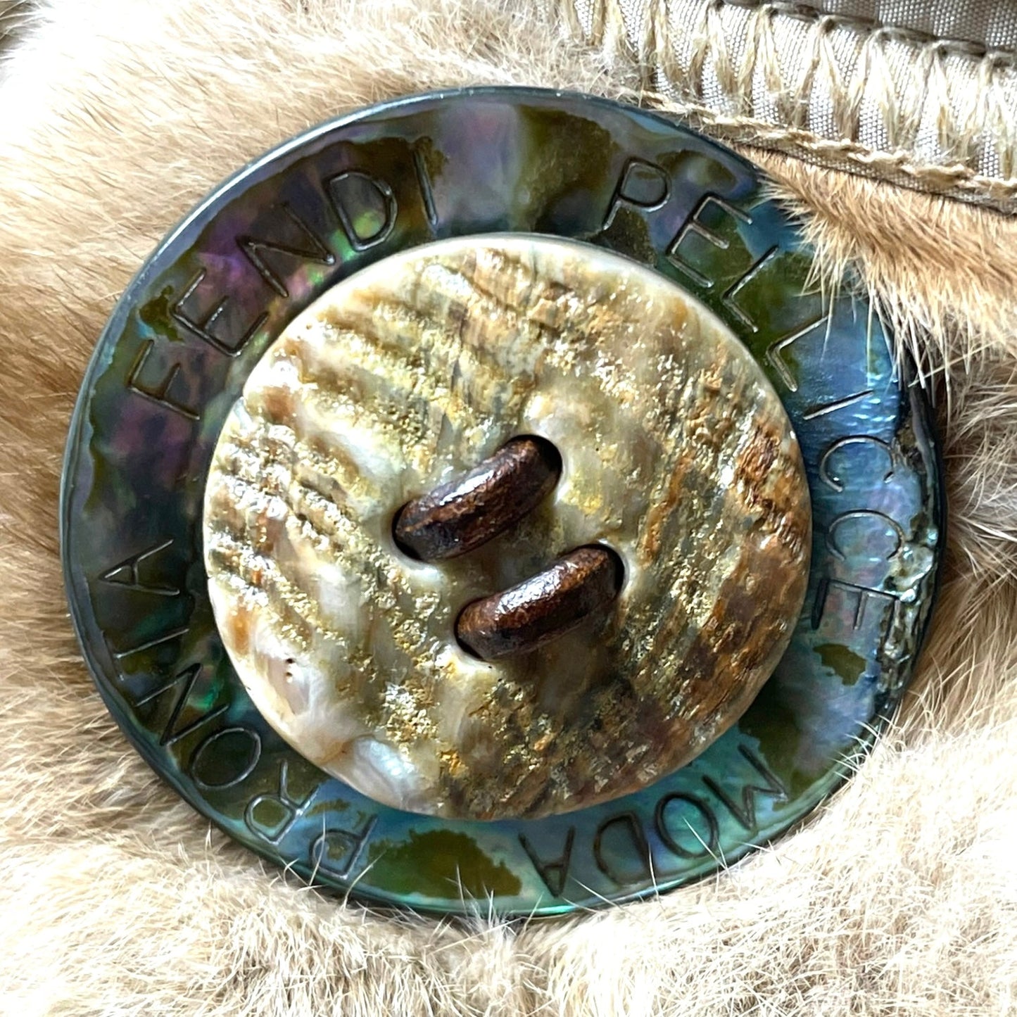 Coat Luxury Designer By Fendi In Tan, Size: M