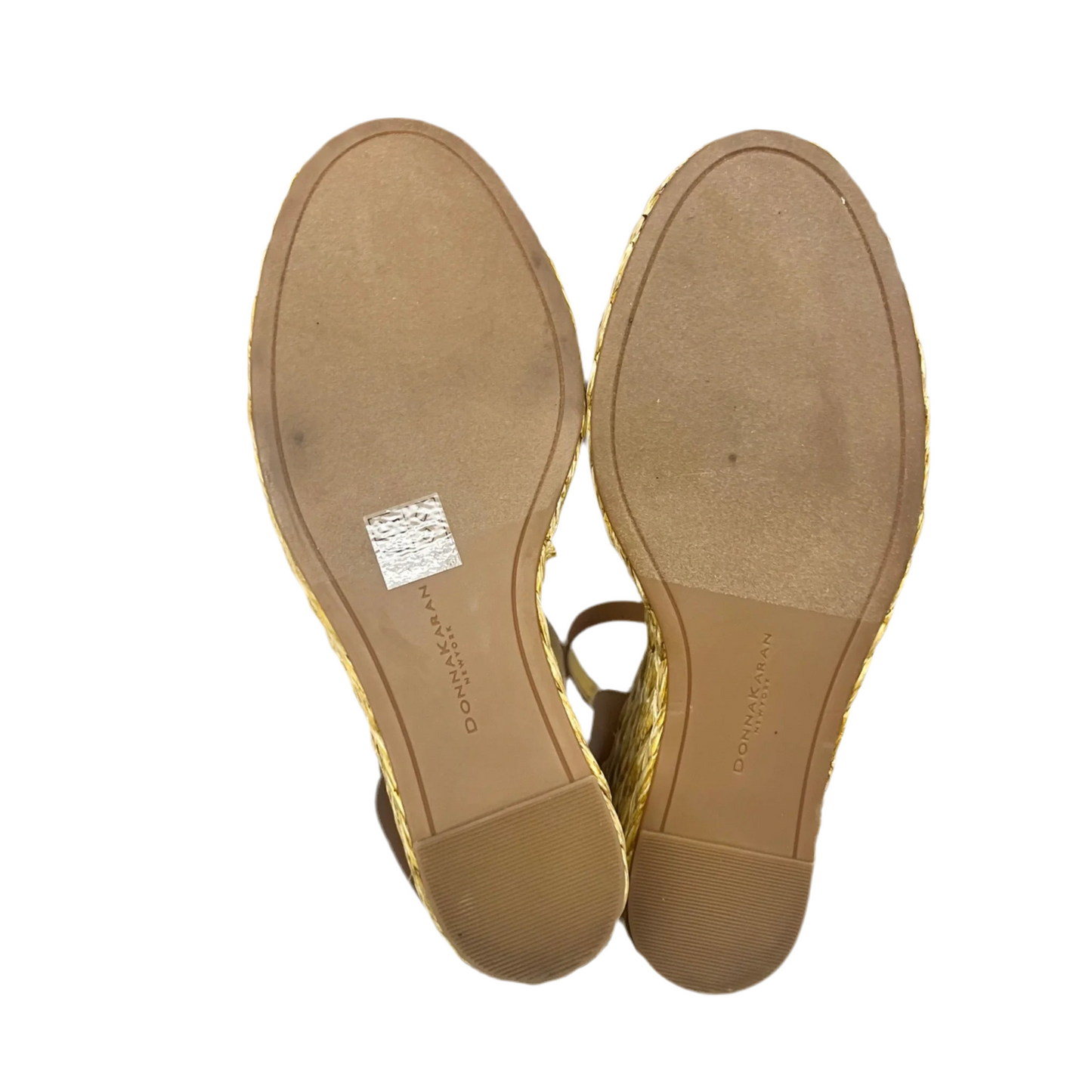 Sandals Heels Wedge By Donna Karan In Brown, Size: 9.5