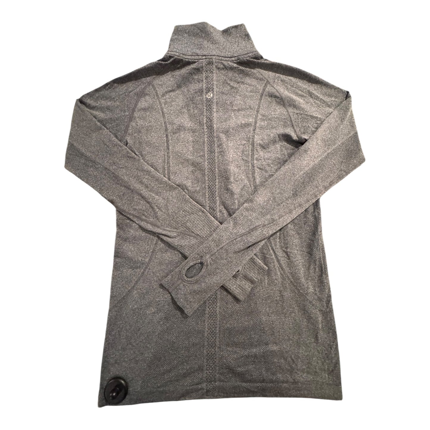 Athletic Top Ls Crewneck By Lululemon In Grey, Size:10