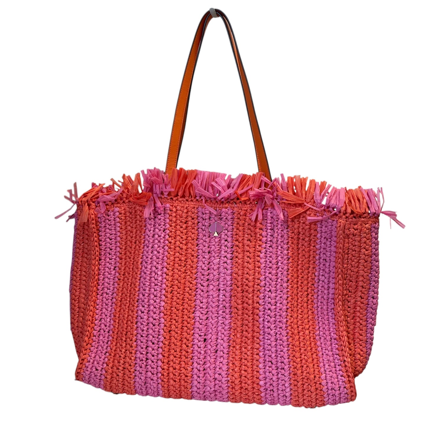 Tote Designer By Kate Spade In Orange & Pink, Size:Large